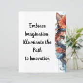 Katze 4 Kitten mit Rose Aquarell (Stehend Vorderseite)