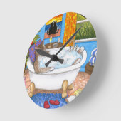 Katze 567 runde wanduhr (Winkel)