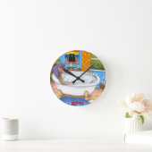 Katze 567 runde wanduhr (Zuhause)