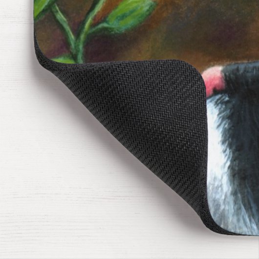 Katze 571 Tuxedo mit Hummingbird Mousepad (Ecke)