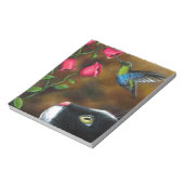 Katze 571 Tuxedo mit Hummingbird Notizblock (Rotiert)