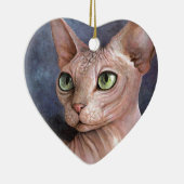 Katze 578 Sphynx Keramikornament (Rechts)