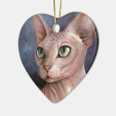 Katze 578 Sphynx Keramikornament (Links)