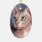 Katze 578 Sphynx Keramikornament (Links)