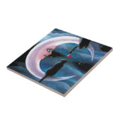 Katze 581 schwarze Katzen auf dem Mond Fliese (Seite)