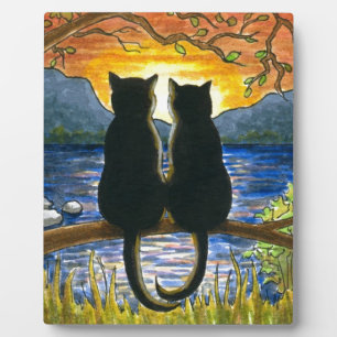 Katze 582 schwarze Katzen Fotoplatte