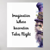 Katze 5 Advent Lila Holiday Kitten Poster (Vorne)