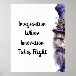 Katze 5 Advent Lila Holiday Kitten Poster