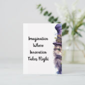 Katze 5 Advent Lila Holiday Kitten Postkarte (Stehend Vorderseite)