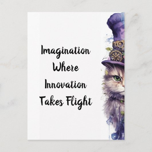 Katze 5 Advent Lila Holiday Kitten Postkarte (Vorderseite)