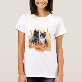 Katze 5 im Herbst T - Shirt