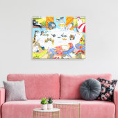 Katze 601 lustige Katzen im Bad Leinwanddruck (Insitu (Wohnzimmer))