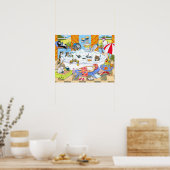 Katze 601 lustige Katzen im Bad Poster (Küche)