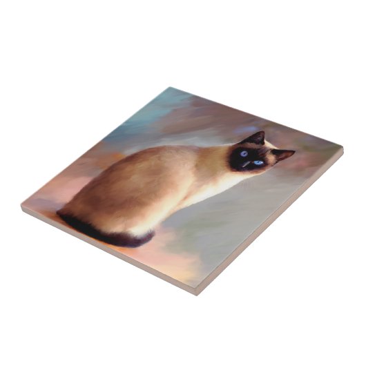 Katze 613 siamesisches 6x6 fliese (Seite)