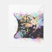 Katze 618 weiß fleecedecke (Vorderseite)
