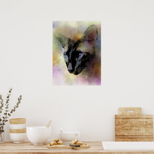 Katze 620 Siamesen Poster (Küche)
