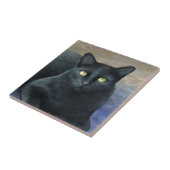 Katze 621 schwarze Katze Fliese (Seite)
