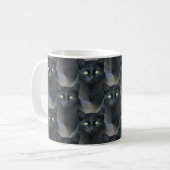Katze 621 Schwarze Katze Kaffeetasse (Vorderseite Links)