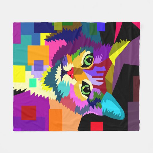 Katze 656 fleecedecke (Vorderseite (Horizontal))