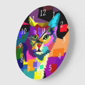 Katze 656 große wanduhr (Winkel)