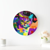 Katze 656 große wanduhr (Zuhause)