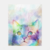 Katze 663 Multicolorkatze Fleecedecke (Vorderseite)