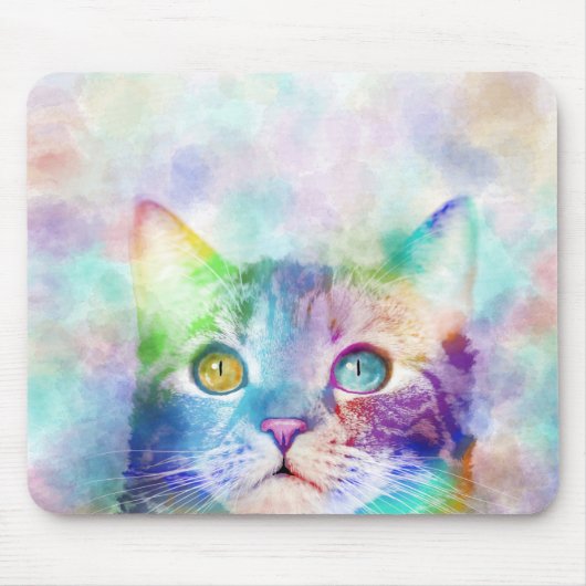 Katze 663 Multicolorkatze Mousepad (Vorne)