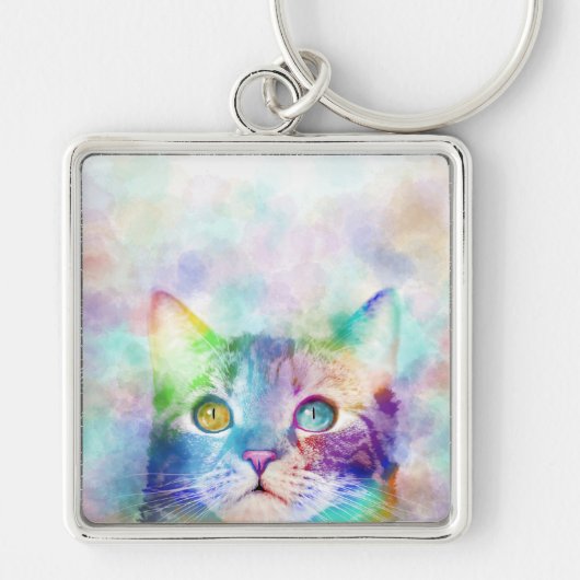 Katze 663 Multicolorkatze Schlüsselanhänger (Vorne)