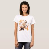Katze 6 im Herbst T - Shirt (Vorne ganz)