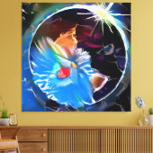 Katze 6 - Sonnenfinsternis Leinwanddruck (Insitu (Wohnzimmer))