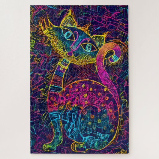 Katze 7 - Glücksfall 7 Puzzle (Vertikal)