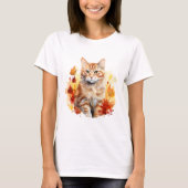 Katze 7 im Herbst T - Shirt (Vorderseite)