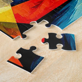 Katze Abstrakt kubistische Malerei Puzzle (Seite)