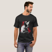 Katze Abstrakte Katze im Inneren Selfs Tierische N T-Shirt (Vorne ganz)