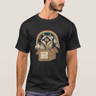 Katze Adoptiere eine Katze Opossum Waschbären T-Shirt
