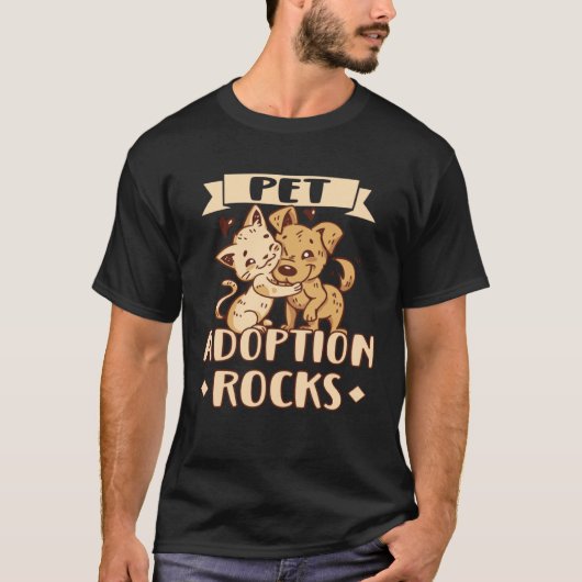 Katze-Adoption Tierschutzrettung T-Shirt (Vorderseite)