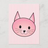 Katze. Adorable hübsch rosa Kätzchen. Postkarte (Vorderseite)