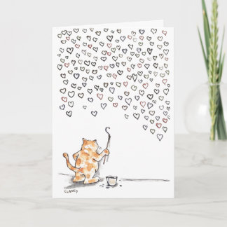 Katze aller geklappten Herzkarte Karte