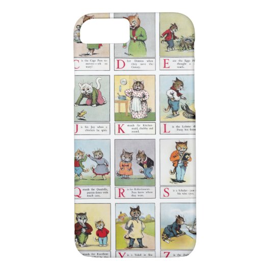 Katze Alphabet, Louis Wain Case-Mate iPhone Hülle (Rückseite)