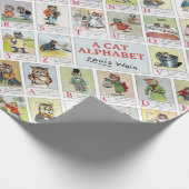 Katze Alphabet, Louis Wain Geschenkpapier (Ecke)