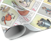 Katze Alphabet, Louis Wain Geschenkpapier (Rolleneckpunkt)