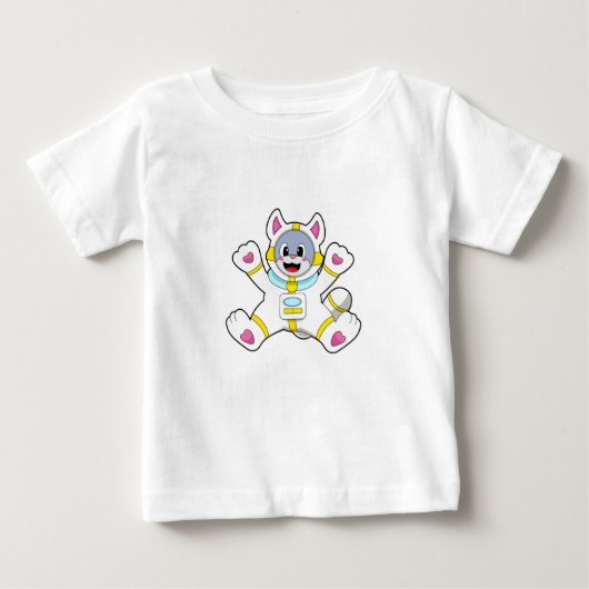 Katze als Astronaut in Kostüme Baby T-shirt (Vorderseite)