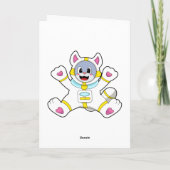 Katze als Astronaut in Kostüme Karte (Rückseite)