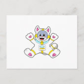 Katze als Astronaut in Kostüme Postkarte (Vorderseite)