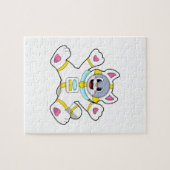 Katze als Astronaut in Kostüme Puzzle (Horizontal)