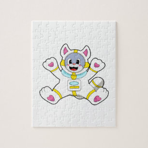 Katze als Astronaut in Kostüme Puzzle