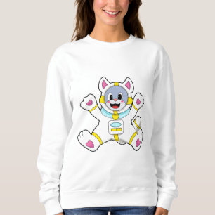 Katze als Astronaut in Kostüme Sweatshirt