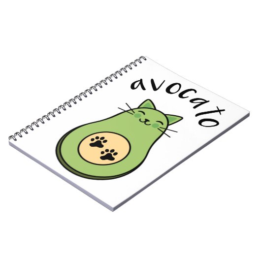 Katze als Avocado avocato Notizblock (Linke Seite)