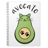 Katze als Avocado avocato Notizblock (Vorderseite)