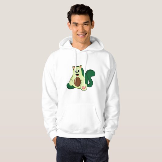 Katze als Avocado Hoodie (Vorne ganz)